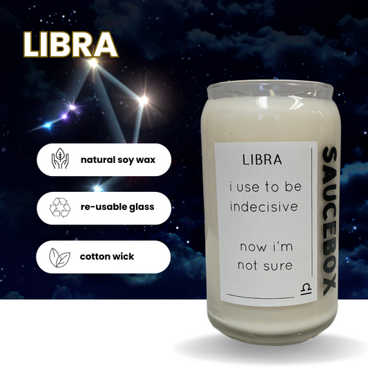 libra soy candle cotton wick