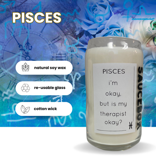 pisces soy candle cotton wick