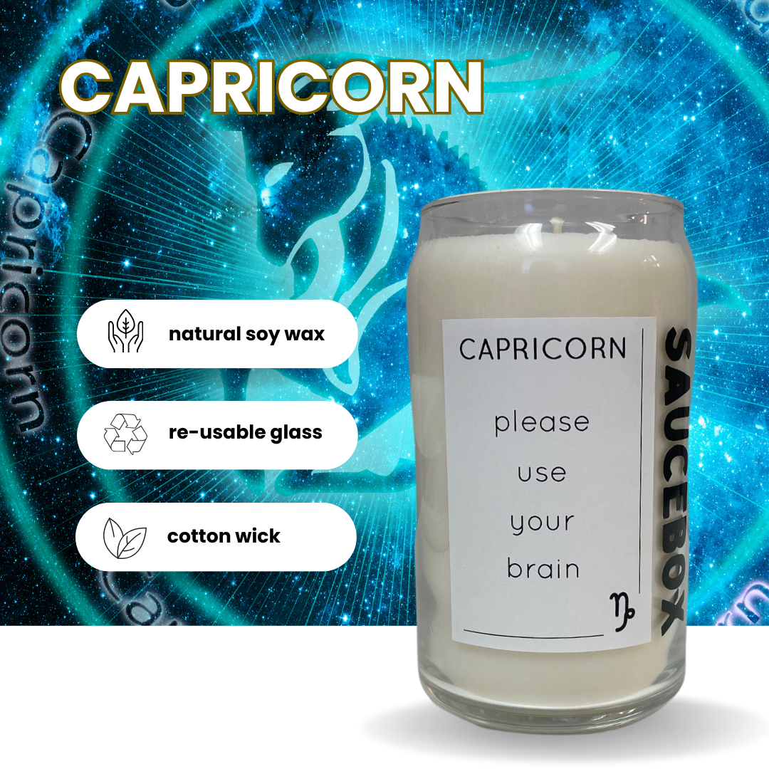 capricorn soy candle cotton wick