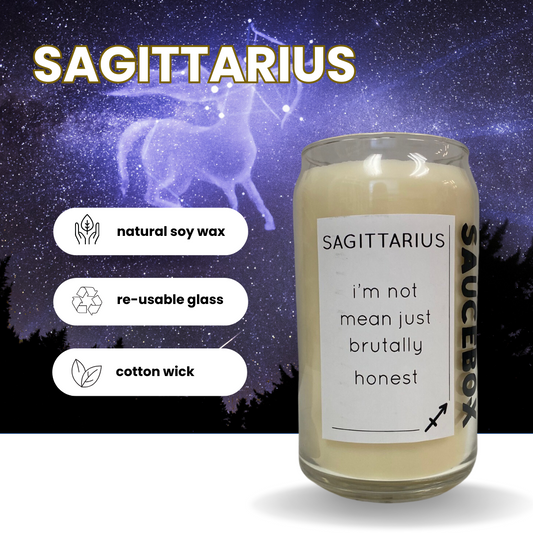 sagittarius soy candle cotton wick