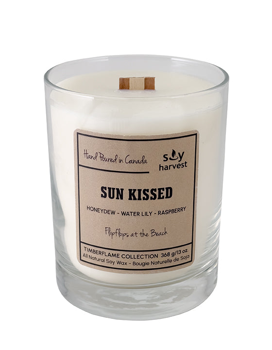 wooden wick all natural soy wax candle