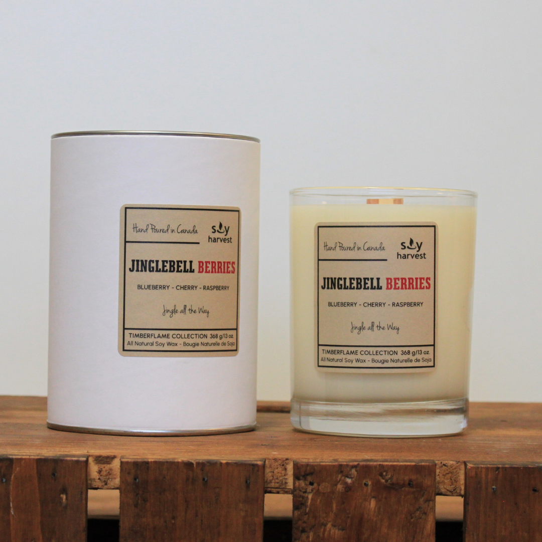 jinglebell berries soy candle cotton wick