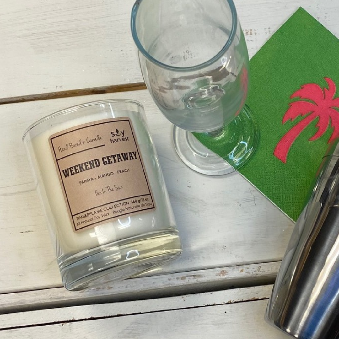 wooden wick all natural soy wax candle
