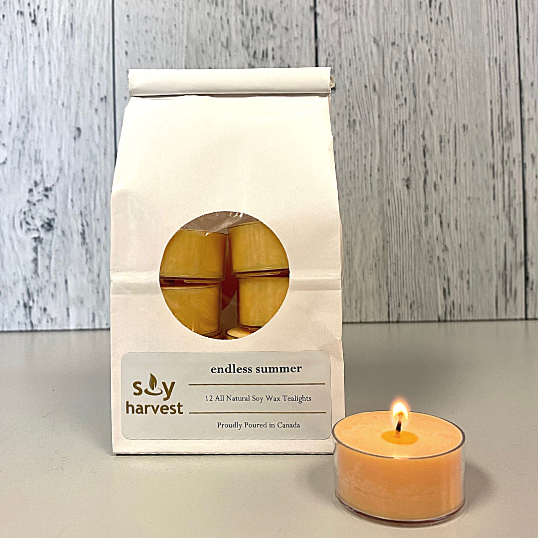 endless summer soy tealight candle