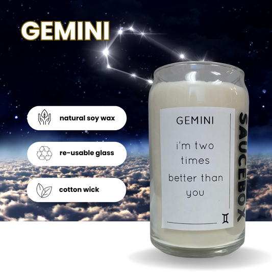 gemini soy candle cotton wick