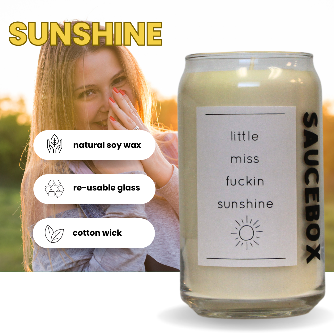 sunshine soy candle cotton wick