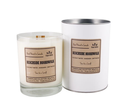  wooden wick all natural soy wax candle 