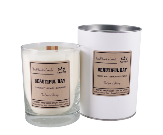  wooden wick all natural soy wax candle 