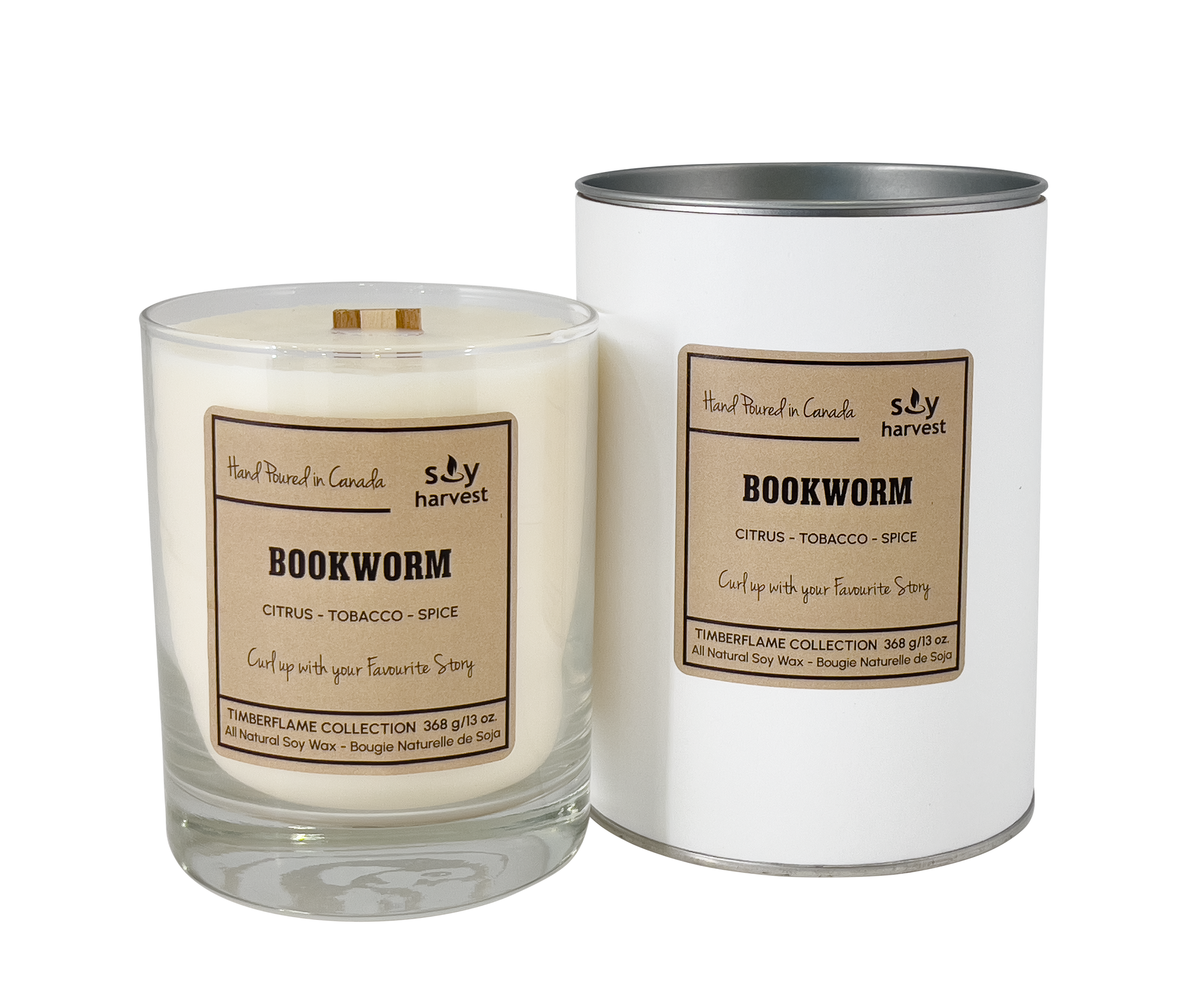  wooden wick all natural soy wax candle 