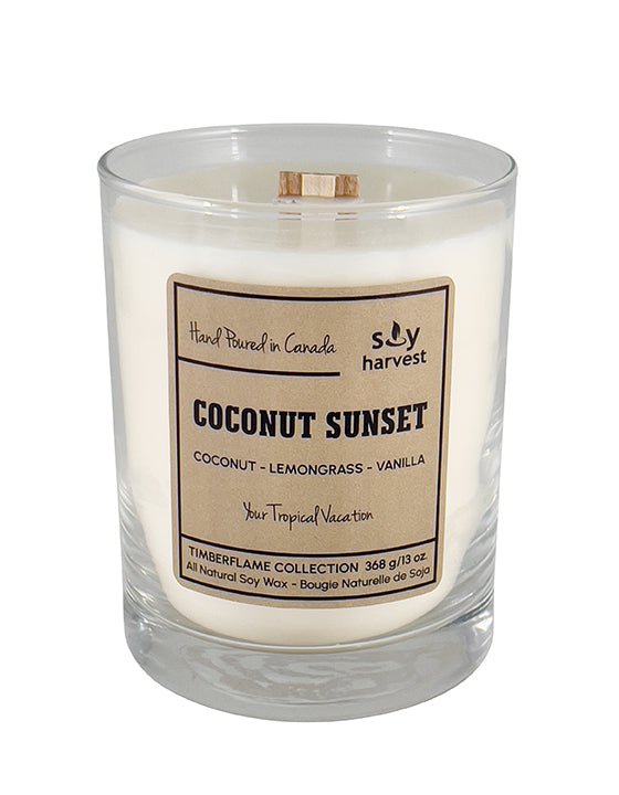  wooden wick all natural soy wax candle 