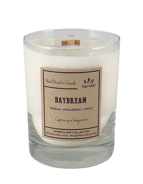  wooden wick all natural soy wax candle 