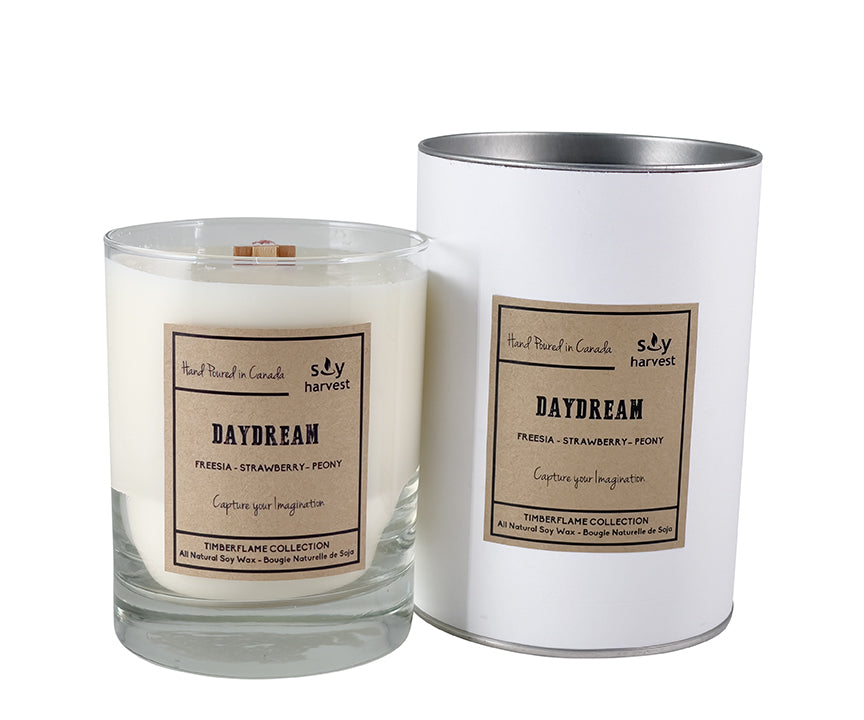  wooden wick all natural soy wax candle 