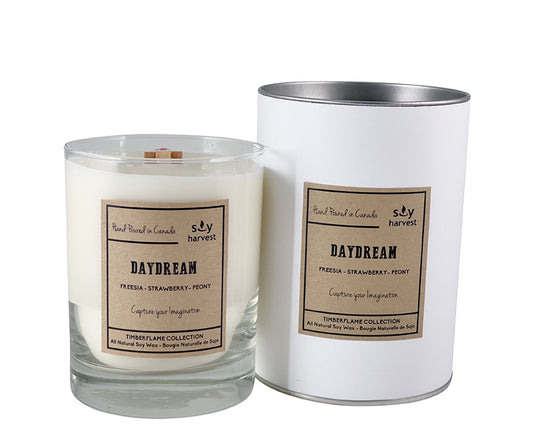 wooden wick all natural soy wax candle 