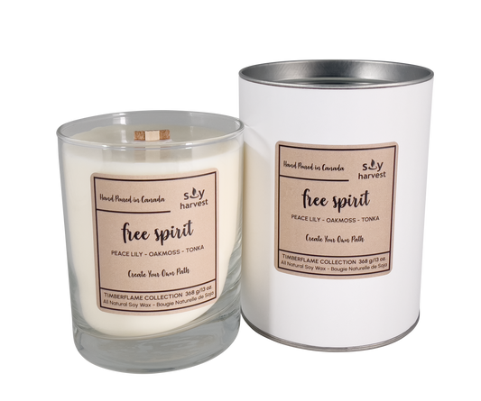  wooden wick all natural soy wax candle 
