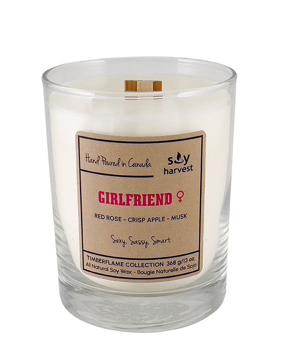  wooden wick all natural soy wax candle 