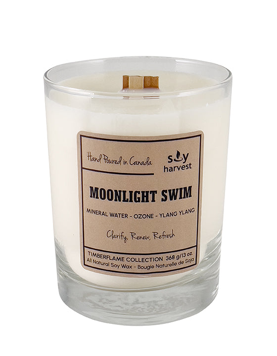  wooden wick all natural soy wax candle 