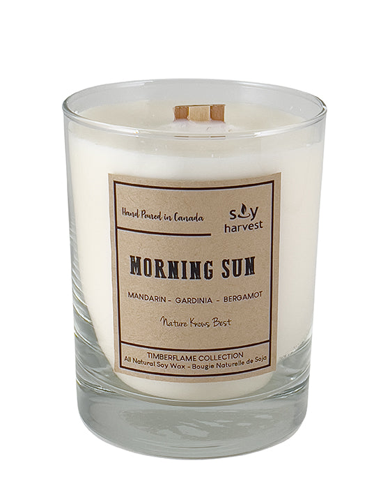  wooden wick all natural soy wax candle 