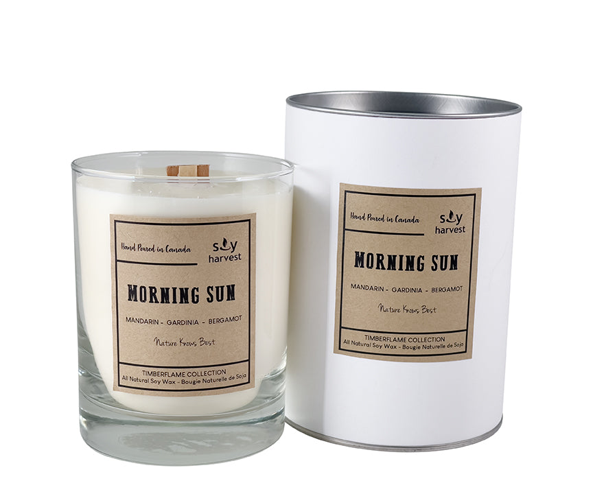  wooden wick all natural soy wax candle 
