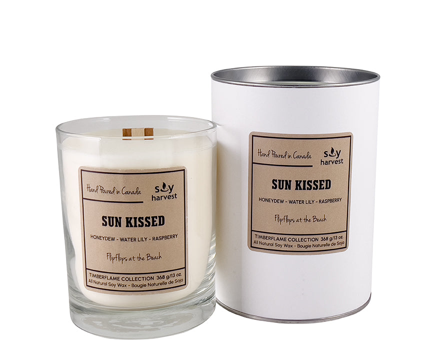  wooden wick all natural soy wax candle 