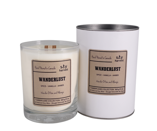  wooden wick all natural soy wax candle 