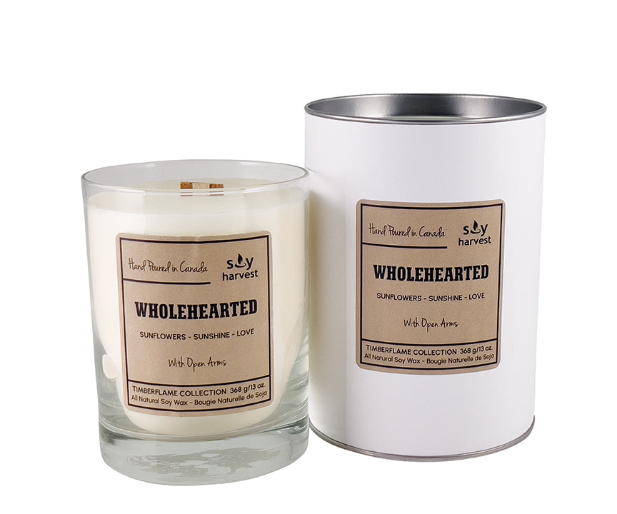  wooden wick all natural soy wax candle 