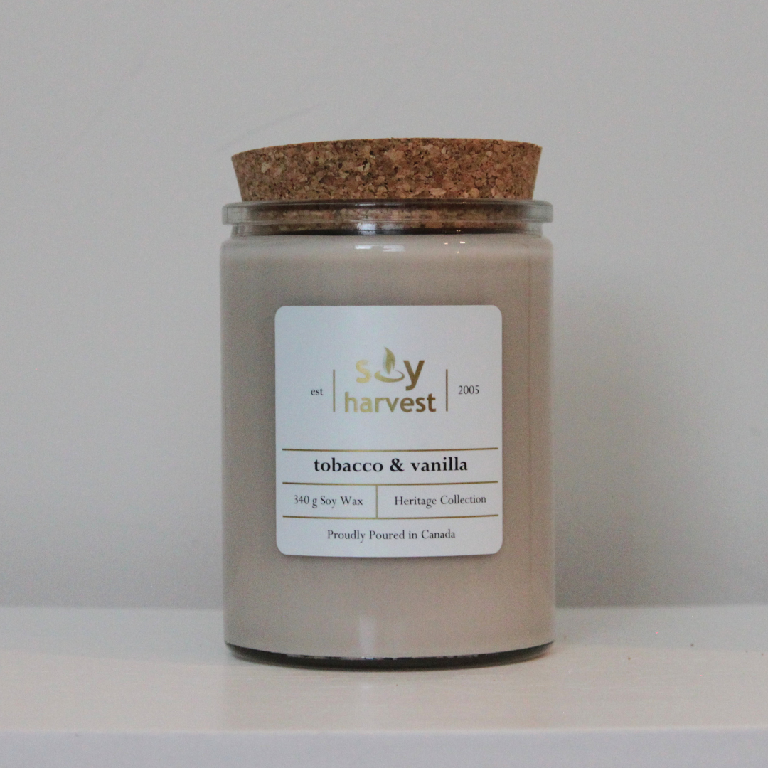 tobacco vanilla soy candle cotton wick