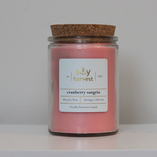 cranberry sangria soy candle cotton wick