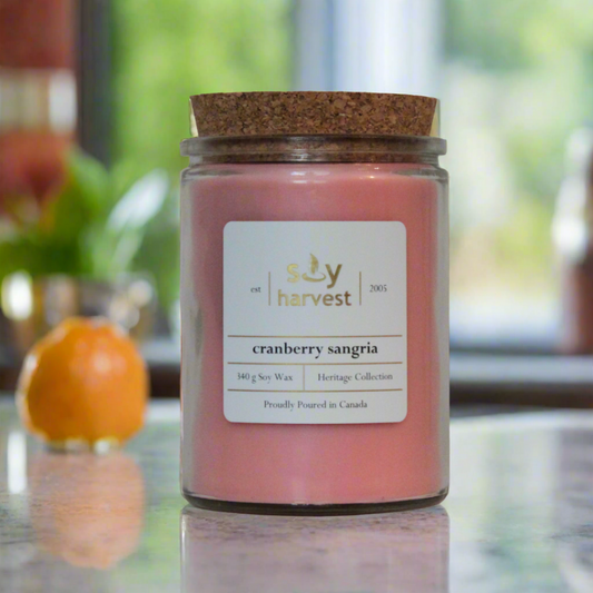 cranberry sangria soy candle cotton wick