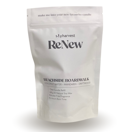 Renew Beachside Boardwalk -  Coconut Water, mandarin. driftwood.   Candle Refill kit to do at home. 