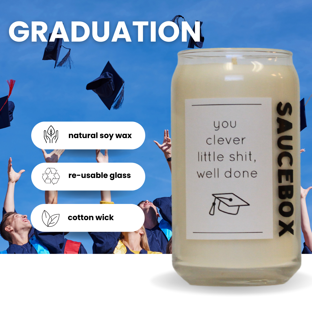 graduation soy candle cotton wick