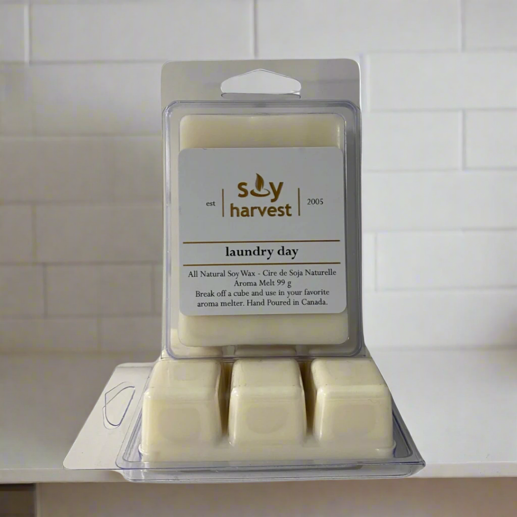 laundry day wax melt - 6 cube pack -white