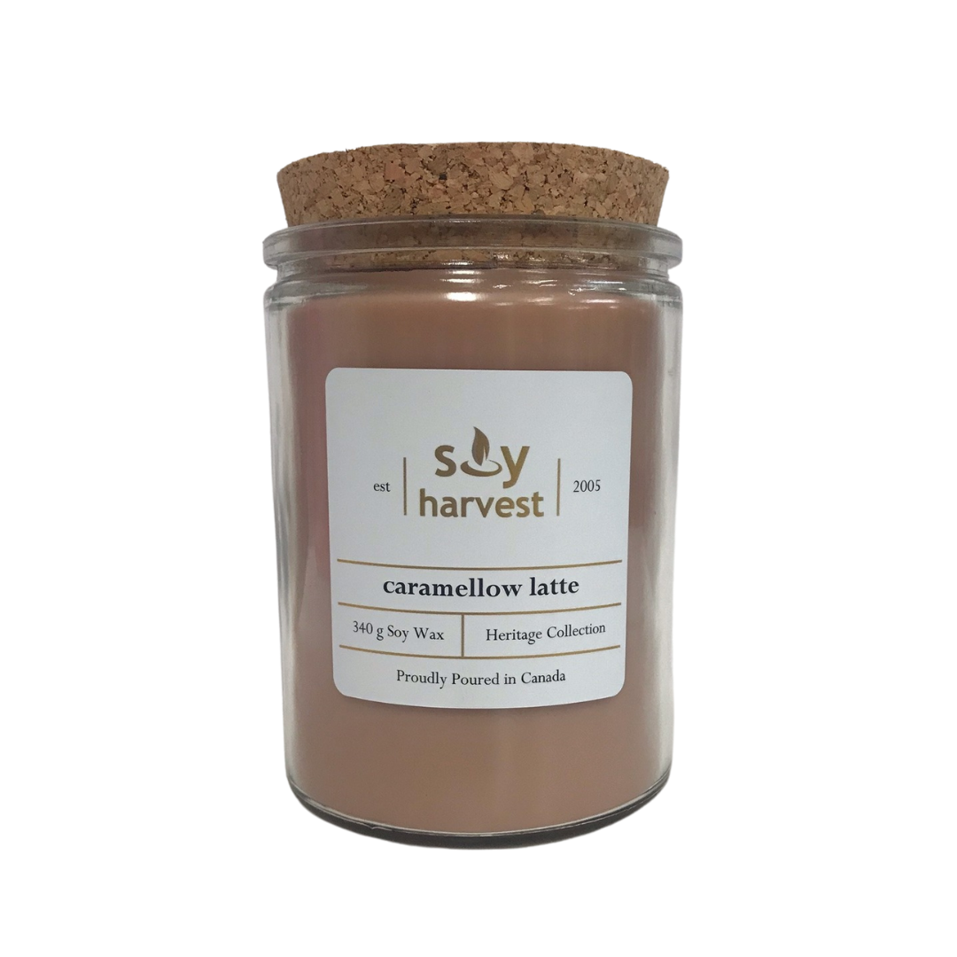 caramellow latte soy candle cotton wick canada