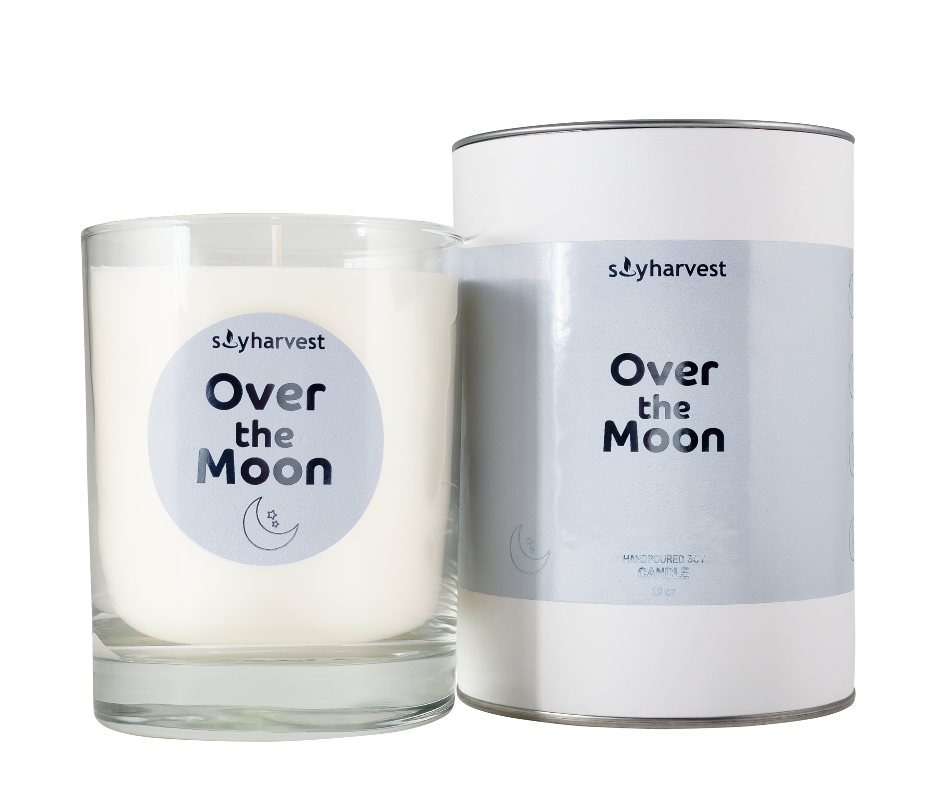 over moon soy candle cotton wick