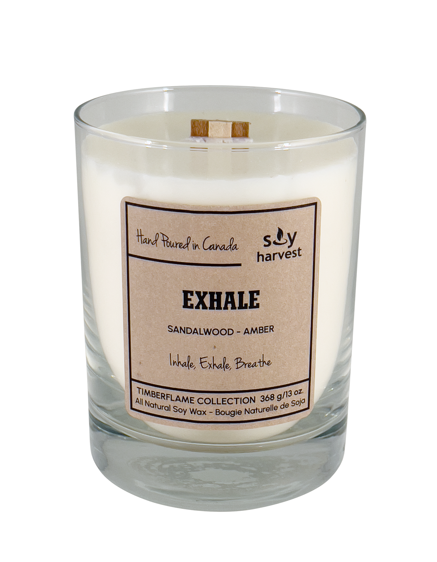 exhale soy candle cotton wick manitoba