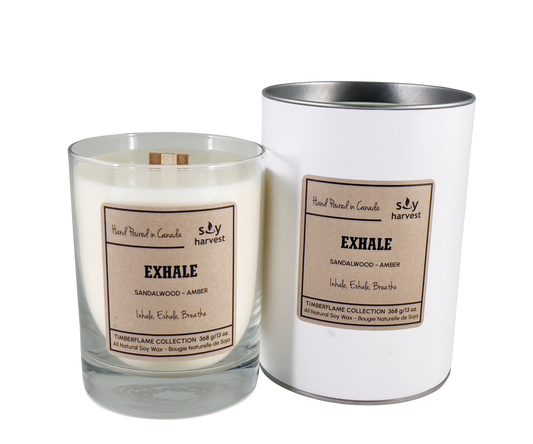 exhale soy candle cotton wick winnipeg
