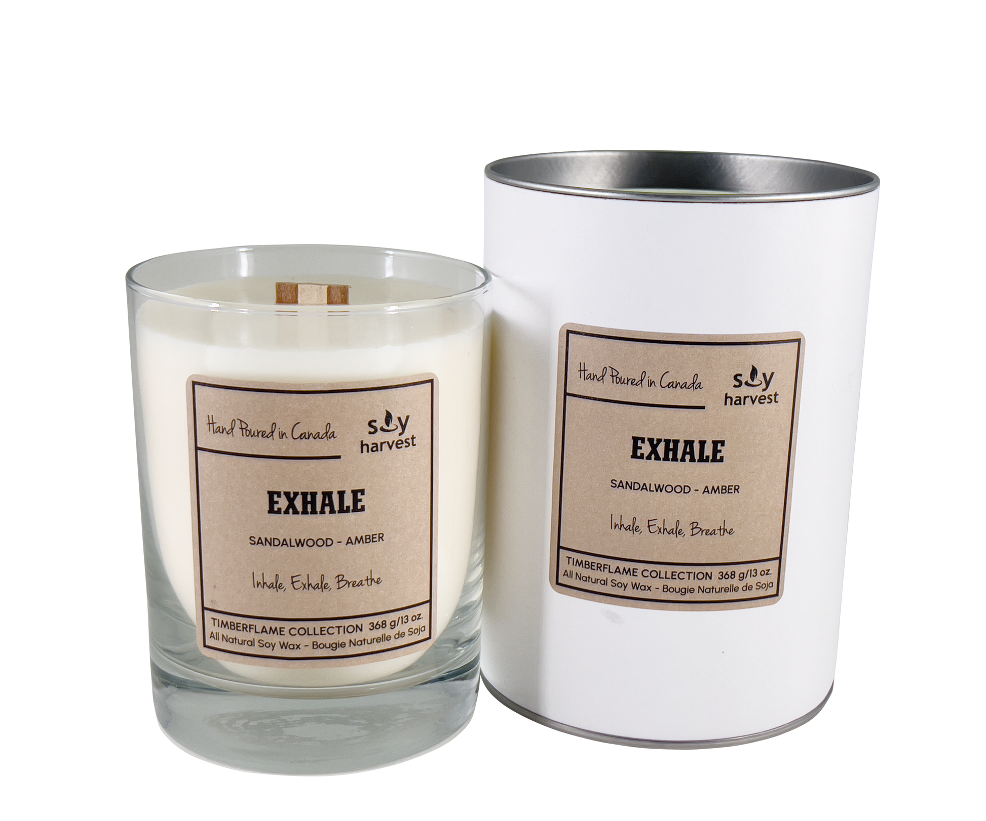 exhale soy candle cotton wick winnipeg