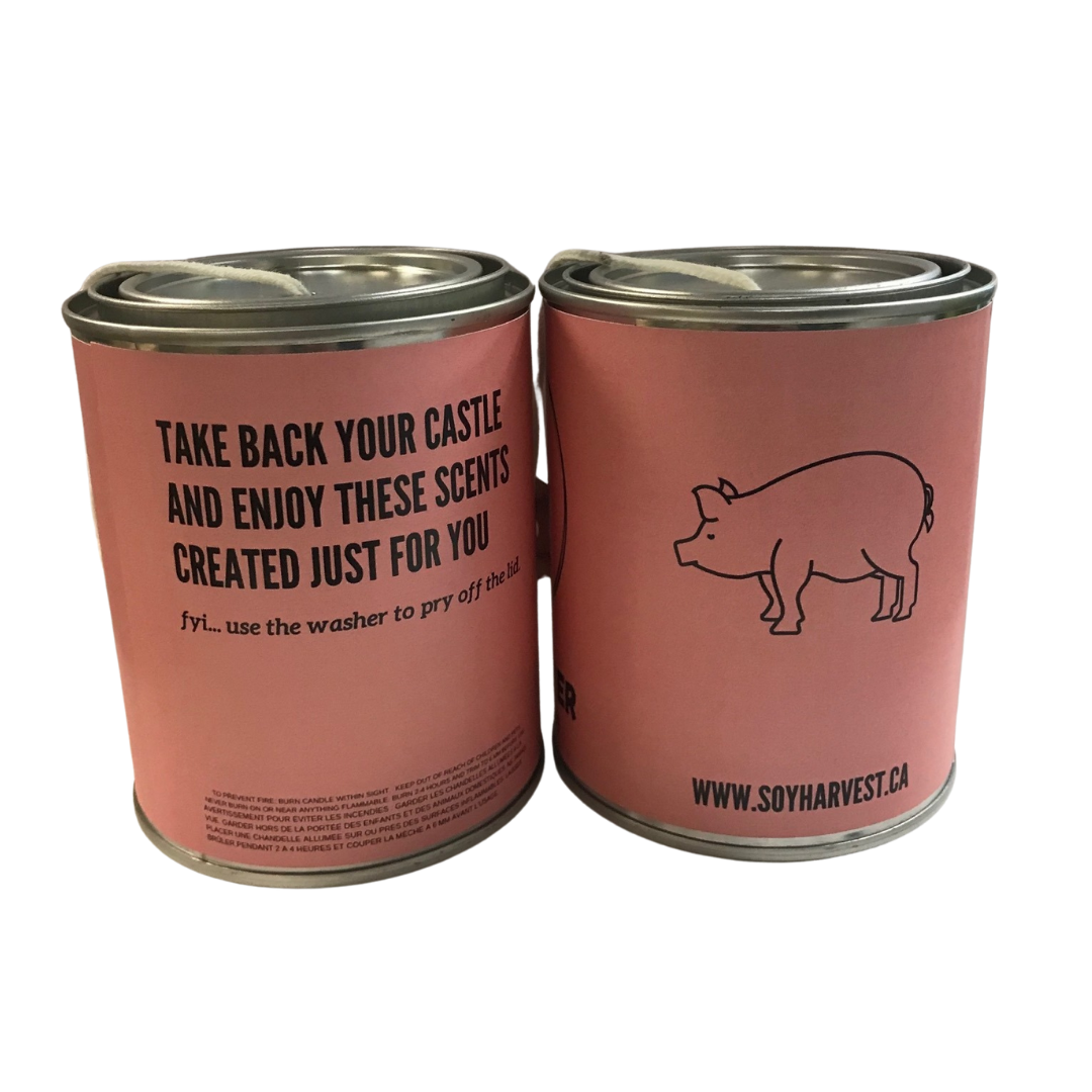 bacon lover tin man scented candle