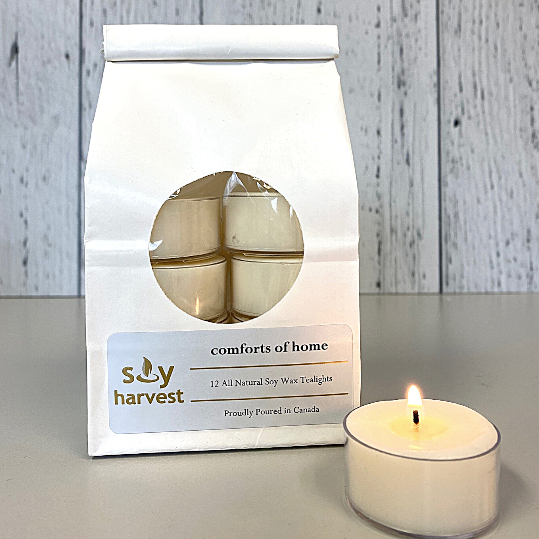 comforts home soy tealight candle