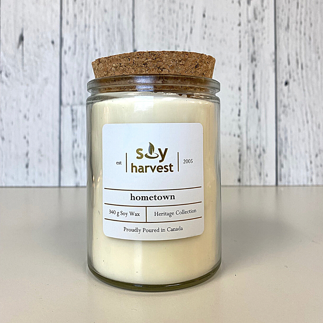 hometown soy candle cotton wick
