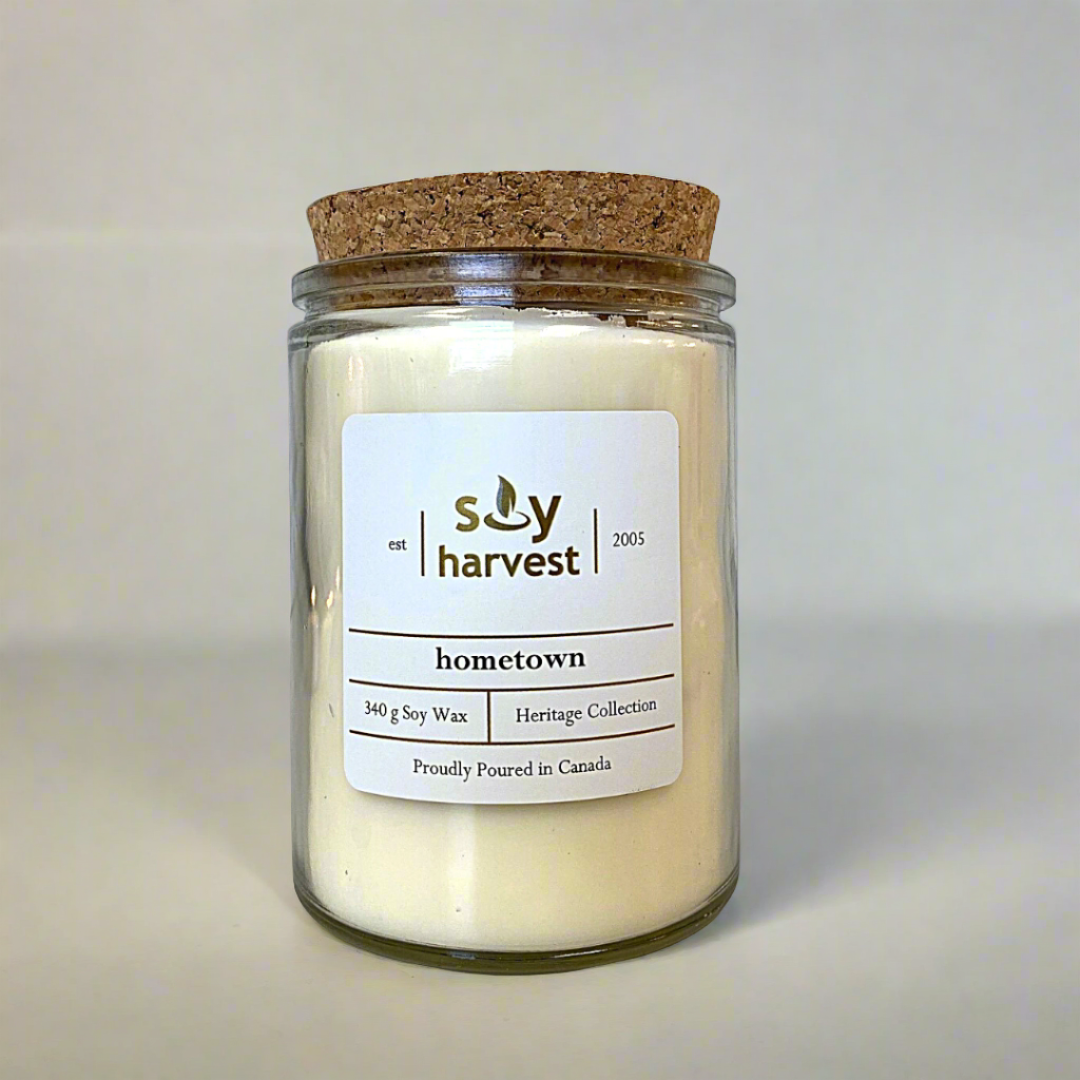 hometown soy candle cotton wick