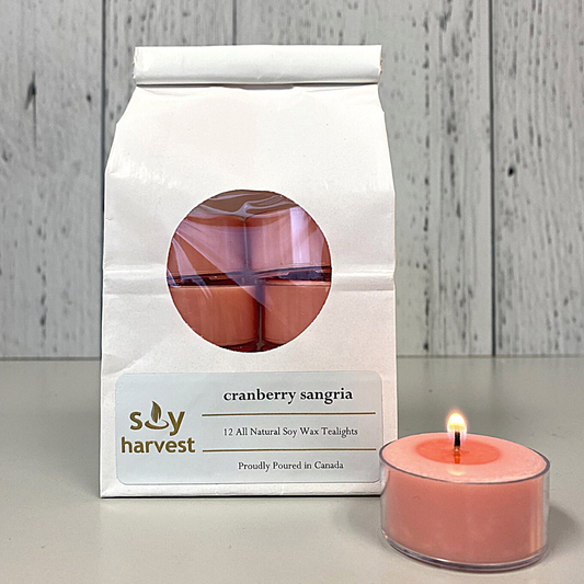 cranberry sangria soy tealight candle