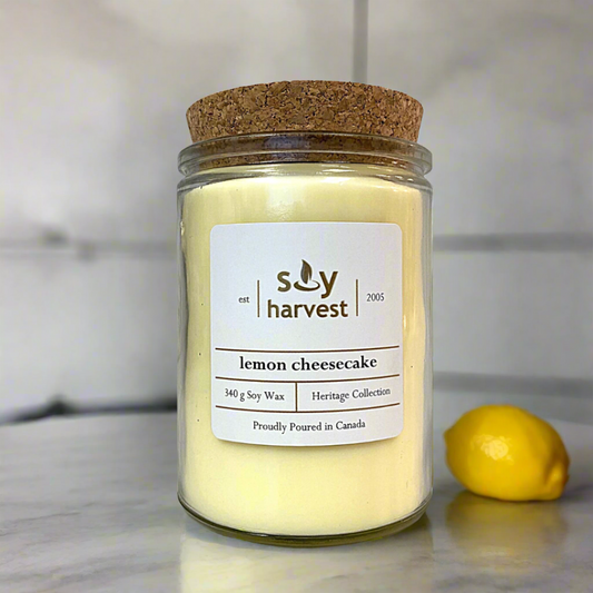 lemon cheesecake soy candle cotton wick