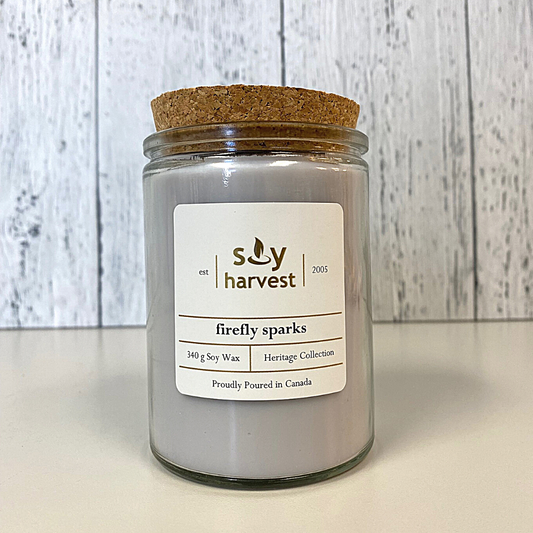 firefly sparks soy candle cotton wick