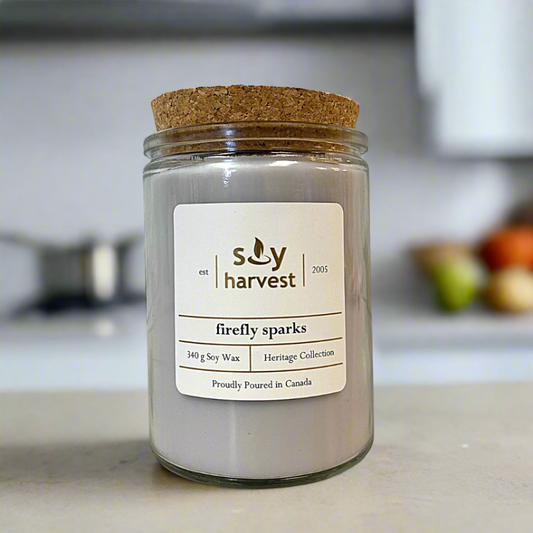 firefly sparks soy candle cotton wick
